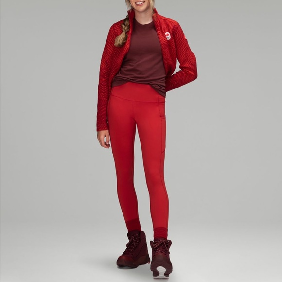 lululemon athletica Pants - Lululemon Team Canada Fast and Free Brushed Nulux High-rise Tight 28” - …